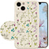 RALEAVO Floral Case for iPhone 13, Cute Flower Branch Pattern Design, Slim Thin Soft Silicone Shockproof Anti-slip