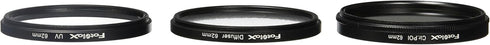 Fotodiox Filter Kit, UV, Circular Polarizer, Soft Diffuser, 62mm for Canon, Nikon, Sony, Olympus, Pentax, Panasonic