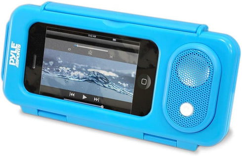 Upgraded Pyle Surf Sound Speaker Waterproof Case, Portable Protective Case for iPod, MP3 Player, Smartphone
