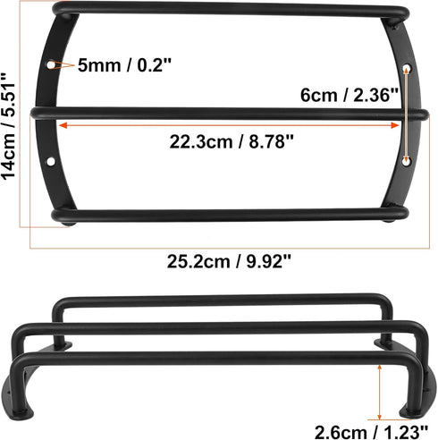 X AUTOHAUX Black 2pcs 8 Inches Metal Car Bar Grille Subwoofer Speaker Grill Cover Protector