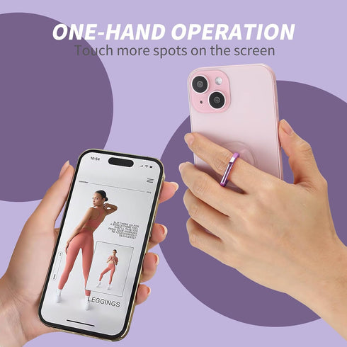 Jsoerpay 2 Pack 360Rotation Clear Phone Ring Holder, Transparent Cell Phone Ring Grip Finger Ring Stand, Phone
