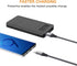 USB C Cable 0.5ft 2-Pack, Fast Charging Nylon Braided Cord for iPhone 15 Pro Max, Samsung Galaxy S10+, LG G7, Pixel 2