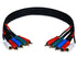 Monoprice 1.5ft 22AWG 5-RCA Component Video/Audio Coaxial Cable, Black
