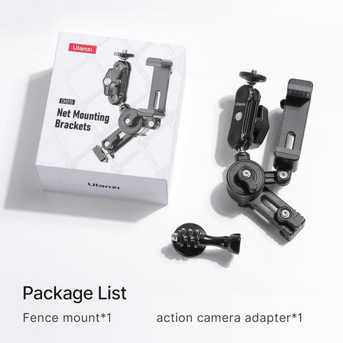 ULANZI CM010 Fence Mount for Mevo, GoPro, iPhone, DJI Osmo Action, for Baseball Softball Tennis Recording