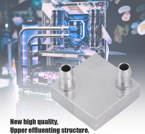 Wendry 40x40mm Computer Water Cooling Head, Aluminum Block for CPU Radiator Liquid Heatsink Cooler, 0.5MM Thickness
