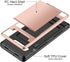Vofolen Wallet Case for Galaxy S10 Plus, Anti-Scratch Dual Layer Protective Hard Shell with ID Slot, Rose Gold