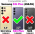 Furiet Samsung Galaxy S24 Plus S24+ 5G Zipper Wallet Case, Crossbody Strap, 8 Card Slots, Black