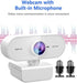 FWV 1080P Webcam HD,Web cam with Microphone, Noise Cancellation, Wide-Angle Lens, Auto Light Correction, Plug & Play