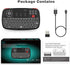 Rii (Upgrade) i4 Mini Bluetooth Keyboard: Blacklit Portable Wireless Keyboard with Touchpad for Smartphones and PC