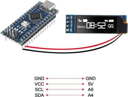 JUZITAO 6PCS 0.91 Inch I2C 3.3V~5V OLED Display Module IIC OLED Screen DC Compatible with Raspberry PI (White Display