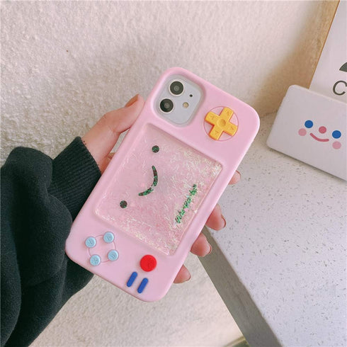 UnnFiko Squishy 3D Cartoon Game Case - Compatible with iPhone 11 Pro, Soft Rubber Protective Cover for Girls (Pink)