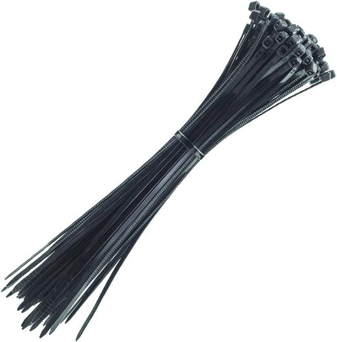 Extra Heavy Duty Cable Ties, Durable Nylon Zip Ties, 14 Inch Auto-Locking Wraps, 100pcs Per Package, 5X350-BLACK