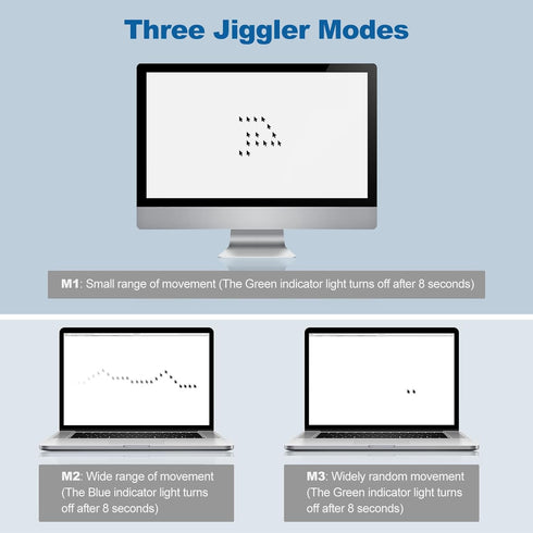 aMZCaSE Mouse Jiggler Undetectable - USB Mouse Mover with Switch Button, Automatic Mouse Shaker, Black