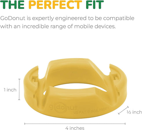 GoDonut Original Phone Stand, Cell Phone Holder + Tablet Desk Organizer for iPad, iPhone, Kindle (Yellow)