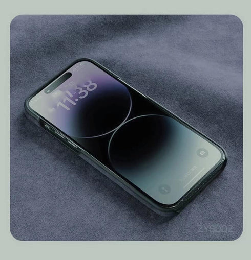 Alcantara Apple iPhone 13 Series Phone Case - Handmade Half Wrap Suede Fabric, Wireless Charging Compatible