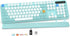 SABLUTE Wireless Keyboard, Round Keycaps, Retro Typewriter Keyboard with Detachable Wrist Rest, Sleep