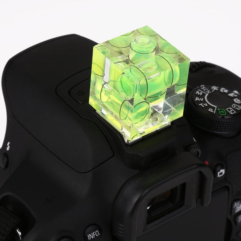 Camera Level Hot Shoe Level, 3 Axis Bubble Spirit Level Compatible with Nikon, Olympus, Pentax Digital and Film Cameras