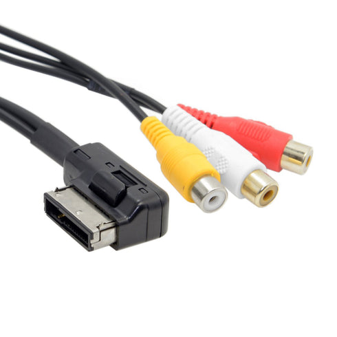 cablecc AMI MMI to 3 RCA Audio Video Cable, Female DVD Video and Audio Input for Audi A1 A7 A8 VW