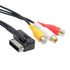 cablecc AMI MMI to 3 RCA Audio Video Cable, Female DVD Video and Audio Input for Audi A1 A7 A8 VW