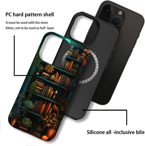 kiritfox 14 2-Layer Magnetic Case for iPhone Pro Max,Hybrid Hard Shell,Shockproof for Girl Women [Compatible