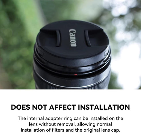 82mm 0.5s Kase Magnetic Adapter Ring, Aviation Aluminum Snap-On Frame for CPL/ND/UV Filters, No Light Leak & Vignette