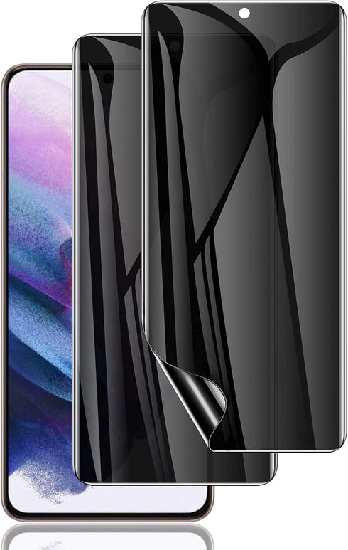 LYWHL 2 Pack Privacy Screen Protector for Samsung Galaxy S21 Plus, Anti-Spy Full Adhesive Flexible Film