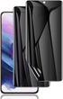 LYWHL 2 Pack Privacy Screen Protector for Samsung Galaxy S21 Plus, Anti-Spy Full Adhesive Flexible Film