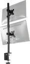 VIVO Dual Vertically Stacked Monitor Desk Mount, Adjustable Stand for 2 Ultrawides up to 34 inches