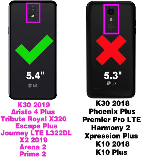 Asuwish Phone Case for LG Aristo 4/Astro 4+ Plus/Tribute Royal X320/Escape Plus/Journey LTE L322DL/K30 2019/Arena 2/X2/Prime 2 with Screen Protector Cell Cover Hybrid Shockproof Protective K 30 Black