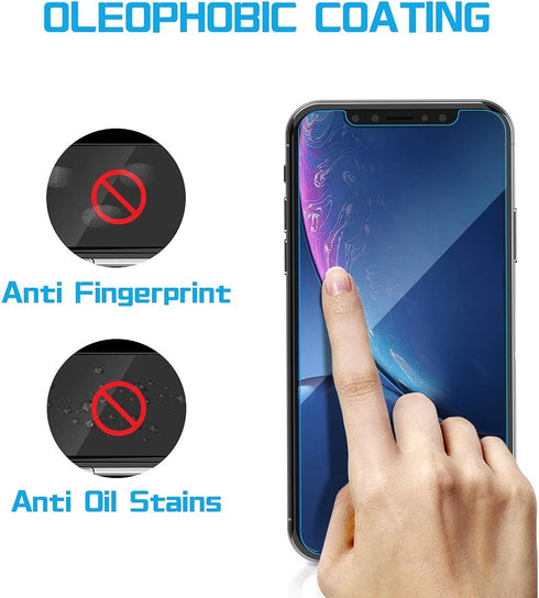 MANTO 3 Pack Tempered Glass Screen Protector for iPhone 11/XR 6.1" - Full Coverage, 3D Touch, Anti-Fingerprint.