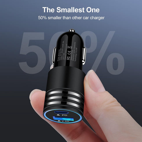 USB C Car Charger Adapter Fast Charging for Moto Edge 5G UW/One 5G UW ace/G Power/G Stylus/G Play, Samsung Galaxy