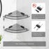 2 Pack Voldra Glass Corner Shower Caddy, Adhesive Corner Shower Shelves for Inside Shower No Drilling, Tempered Glass