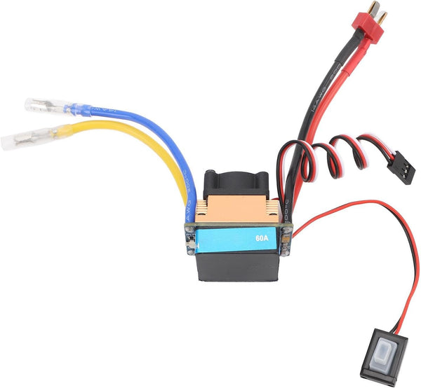 Drfeify 480A Brushed Speed Controller ESC, 480A RC ESC with Cooling Fan