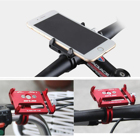 GUB Aluminum Alloy Universal Phone Mount Holder for Bicycle & Motorcycle, Adjustable for iPhone X XR Xs 7s 8 Plus,