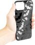 Matte Black Case compatible with - iPhone 12 Mini - 5.4 inch Protective TPU Rubber Cover Cute Bats Spooky Print Classy Bumper Non-Slip Lightweight Shockproof Goth Halloween Animal Cool Silicone