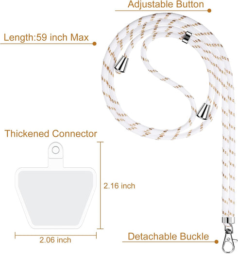 Weewooday 4 Pcs Universal Cell Phone Lanyard, Around The Neck Phone Strap Crossbody for Most Mobile (Bright Color