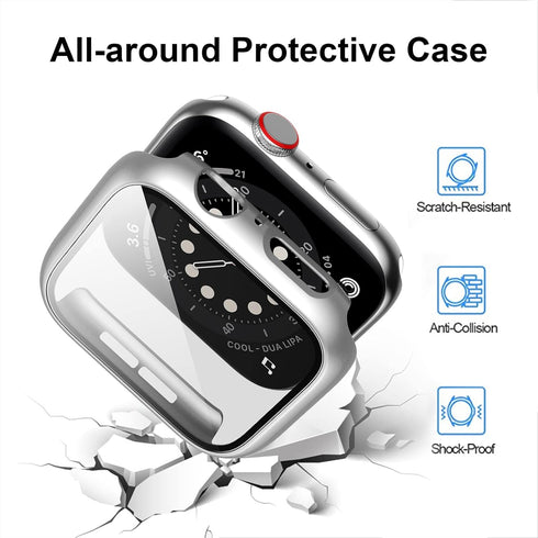 Haojavo 12 Pack Case with Tempered Glass Screen Protector for Apple Watch 40mm SE (2nd Gen) Series 6 5 4