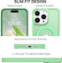BENTOBEN iPhone 15 Pro Max Case, Slim Shockproof Green Magnetic Cover, Translucent Matte, Compatible with MagSafe 6.7"