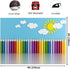 Action Bloom 9x6ft Colorful Pencils Backdrop Abstract Rainbow Pencil Photography Background for Children Drawing
