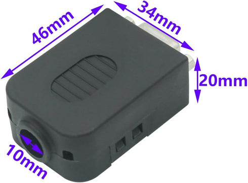 HDB15 3+6 HDMI Female to VGA Female D-SUB 15 Pin Terminal Connector, DB15 Adapter with Case