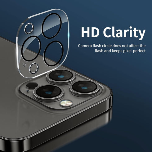 NEW'C iPhone 13 Pro Screen Protector 4 Pack + 2 Pack Camera Lens Protector, Case Friendly Tempered Glass Film.