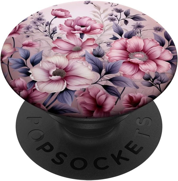 PopSockets Standard PopGrip - Vintage Pink Wildflower Flower Lover Tropical Garden