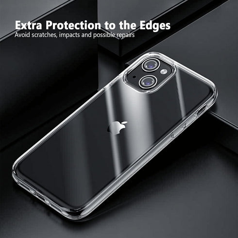 FanTEK 15 6.1 Inch Compatible with iPhone Case, Soft Clear Crystal TPU Phone Cases