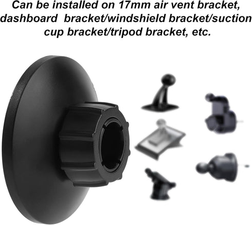 Goktvai 0.67in/17mm 16 15 14 13 12 Magnetic Phone Mount Base, Phone Holder Ball Head Socket for Car Dashboard Air Vent