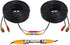 4 Pack 60Ft Bnc Video and Power Cables, All in One Extension Cables for CCTV Camera DVR Security Systems, Includes BNC