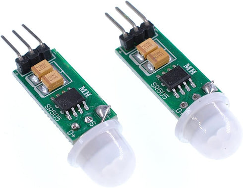 Oiyagai PIR Motion Sensor Module, HC-SR505, 2-Pack Infrared Detector for Arduino, DIY Security Projects