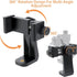 KLIOMAX Set 1/4 (2-Pack) Dual-Mount Smartphone Tripod Adapter Vertical & Horizontal Phone Holder with Screw, Adjustable