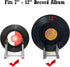 Pmsanzay Vinyl Record Storage Holder Stand, Cleaning Device Drying Rack for 12" and 7" Records, Grey
