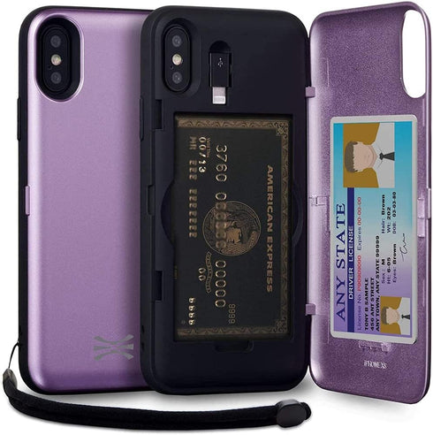 TORU CX PRO II Wallet Case for iPhone Xs/iPhone X | Protective Shockproof Heavy Duty Cover with Hidden Card Holder &
