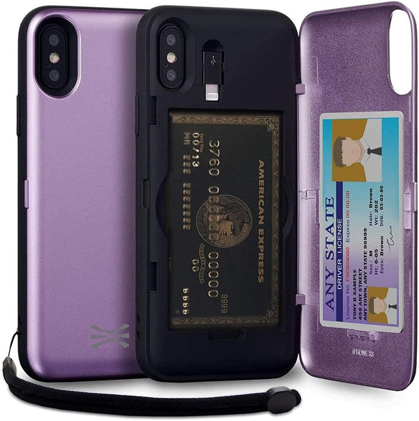 TORU CX PRO II Wallet Case for iPhone Xs/iPhone X | Protective Shockproof Heavy Duty Cover with Hidden Card Holder &